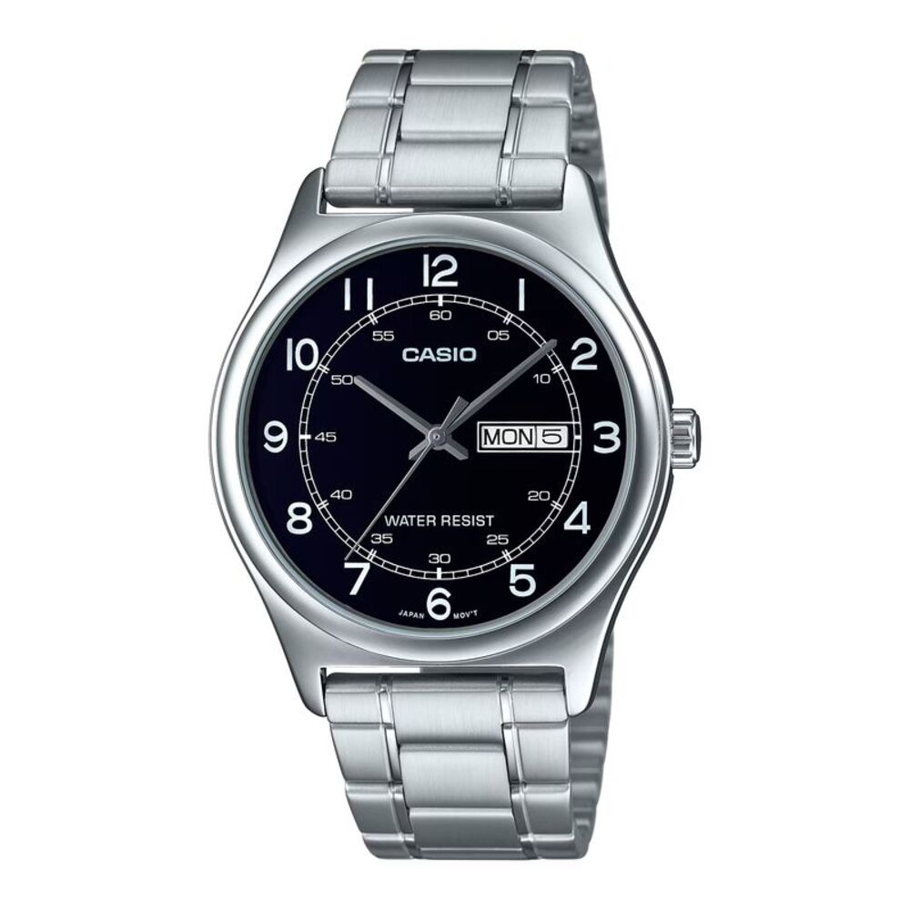 Casio Men’s Black Dial Day Date Analog Watch - MTP-V006D-1B2UDF